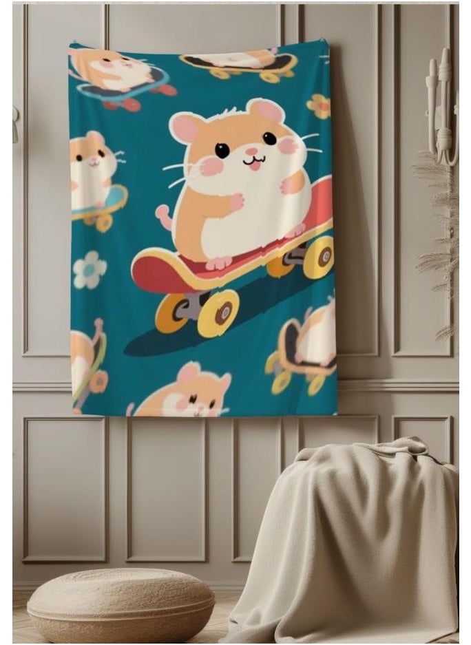 Children's or student cartoon flannel thin blanket (warm and comfortable, suitable for sleep, games) 100cm*150cm - 712