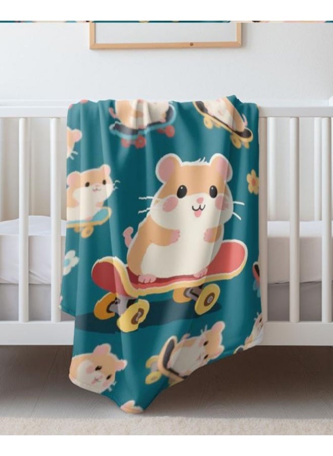 Children's or student cartoon flannel thin blanket (warm and comfortable, suitable for sleep, games) 100cm*150cm - 712