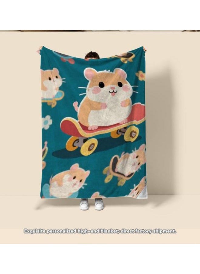 Children's or student cartoon flannel thin blanket (warm and comfortable, suitable for sleep, games) 100cm*150cm - 712