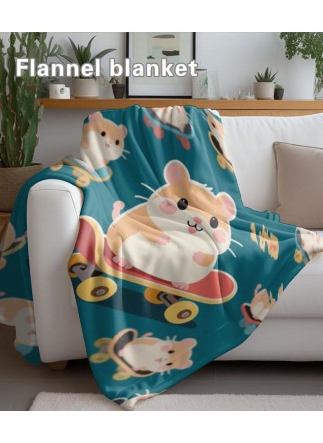 Children's or student cartoon flannel thin blanket (warm and comfortable, suitable for sleep, games) 100cm*150cm - 712