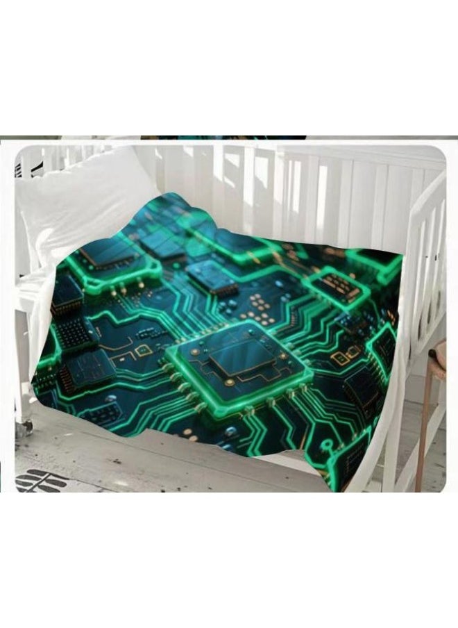 Children's or student cartoon flannel thin blanket (warm and comfortable, suitable for sleep, games) 100cm*150cm - 387