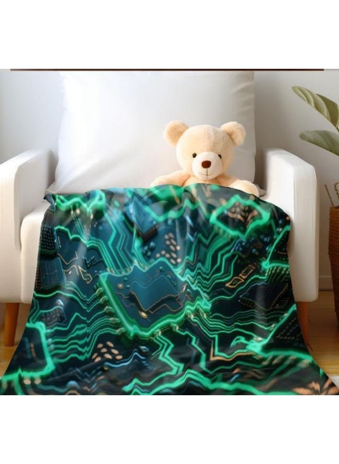 Children's or student cartoon flannel thin blanket (warm and comfortable, suitable for sleep, games) 100cm*150cm - 387