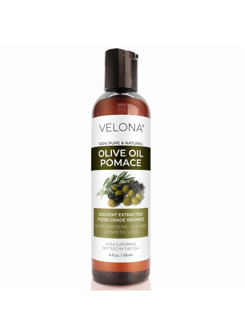 velona Olive Pomace Oil 4 Fl Oz | 100% Pure and Natural Carrier Oil | Refined | Cooking, Skin, Hair, Body & Face Moisturizing | Use Today - Enjoy Results