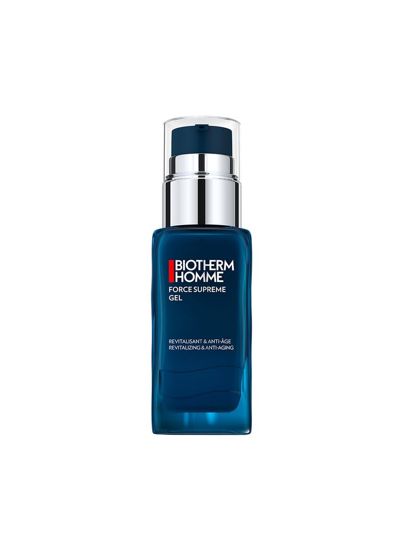 Biotherm Homme Force Supreme Gel, a Revitalizing & Anti-Aging Gel Cream for Men with Pro-Xylane and Blue Algae for Firmer Skin and Suppler Skin, Anti-Aging Skincare, 1.7 Fl. Oz.