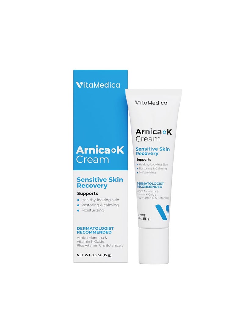 VitaMedica Arnica Cream - Arnica Montana + Vitamin K Oxide Bruise Cream - Sensitive Skin Formula - Undereye Arnica Vitamin K Cream With Vitamin C - 0.5 ounces