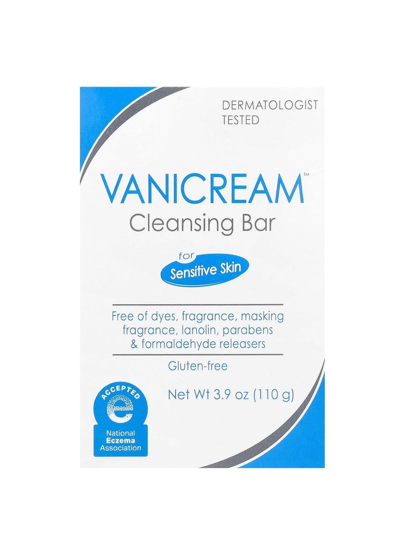 Vanicream Cleansing Bar, for Sensitive Skin, Fragrance Free, 3.9 oz (110 g)