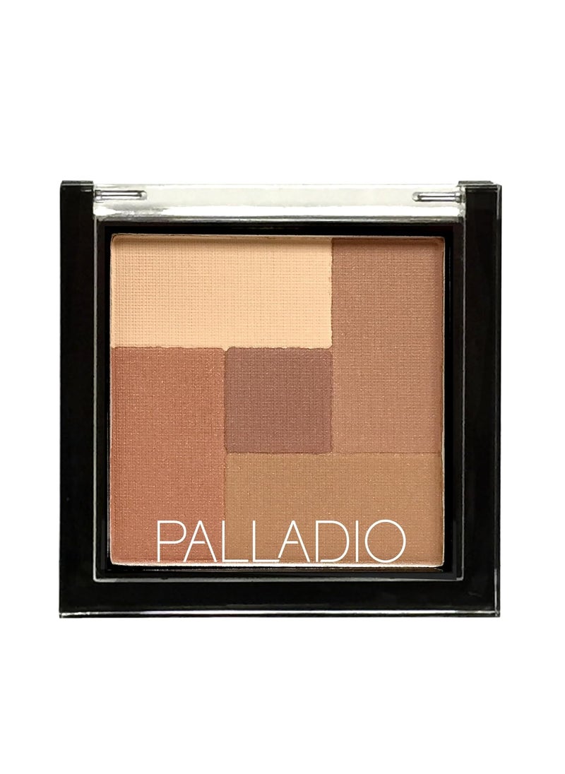 Palladio 2-In-1 Mosaic Powder Blush & Bronzer, Sun Kissed