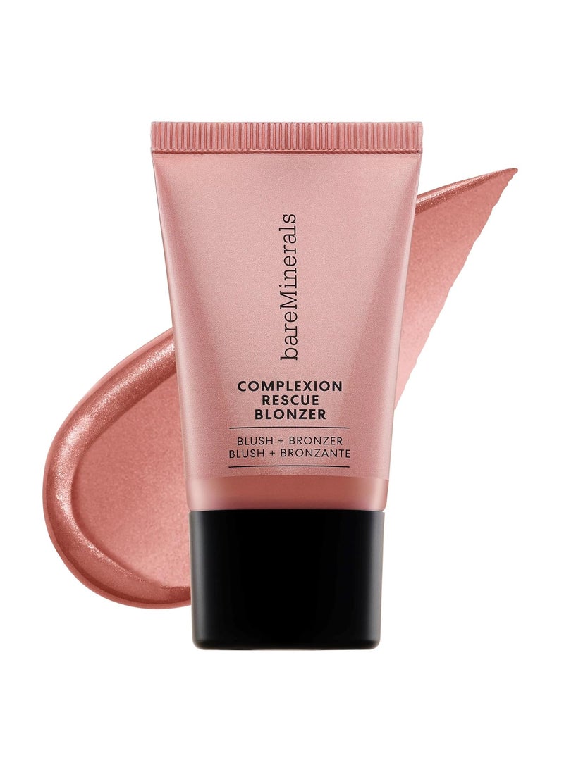 bareMinerals Complexion Rescue Liquid Blonzer, Blush + Bronzer Hybrid, Bronzer Blush for a Sun-Kissed Glow, Buildable Face Bronzer + Blush for Cheeks, Gel-Cream, Vegan