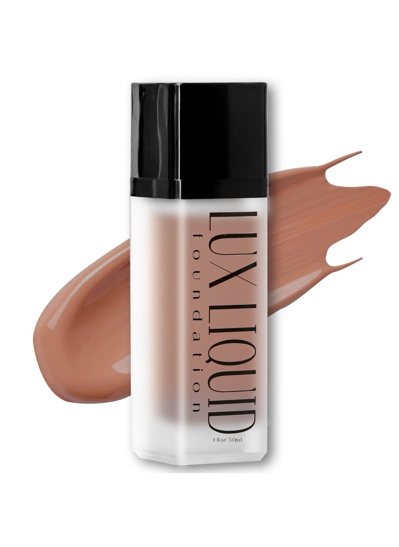 Organic Aloe-Based LUX Liquid Foundation, Natural Vegan Gluten-Free Made in USA, Mocha