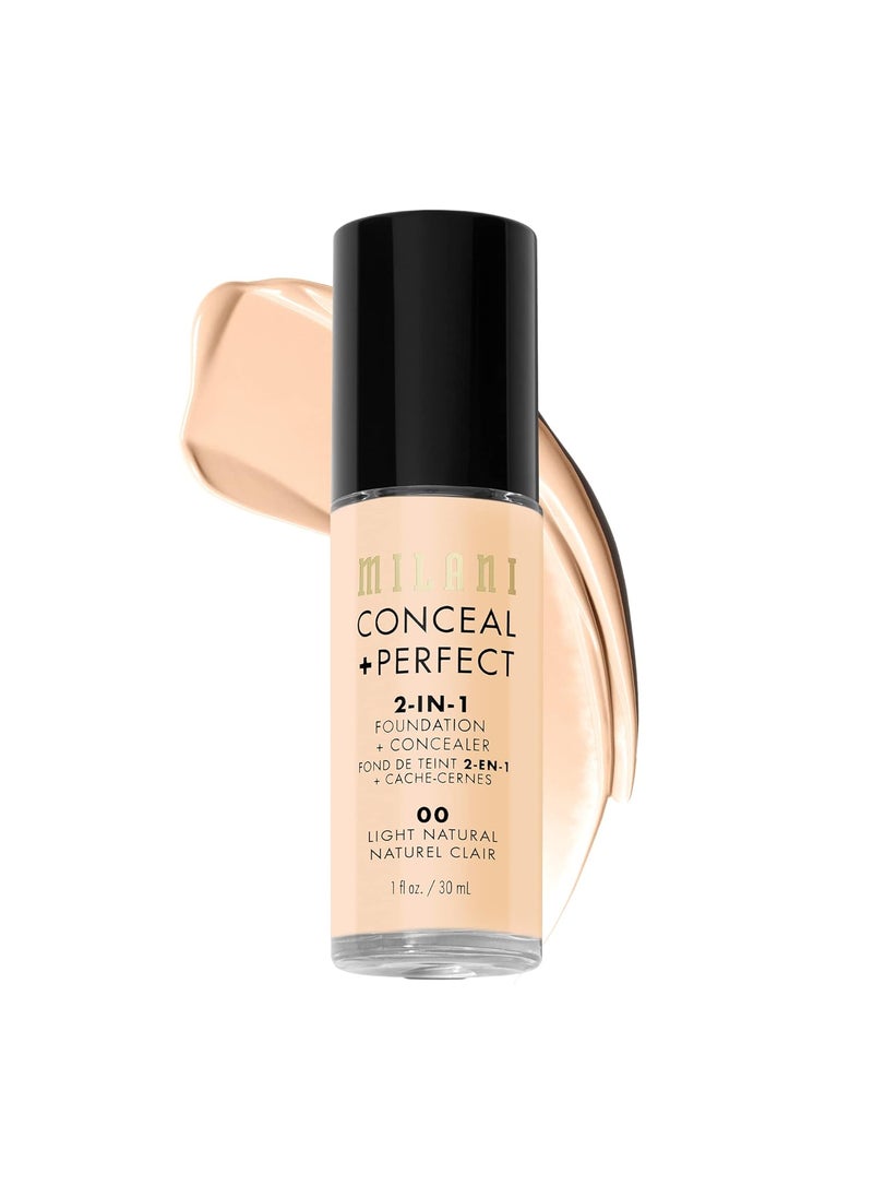 Milani Conceal + Perfect Liquid Foundation - Light Natural, 1 Fl. Oz.
