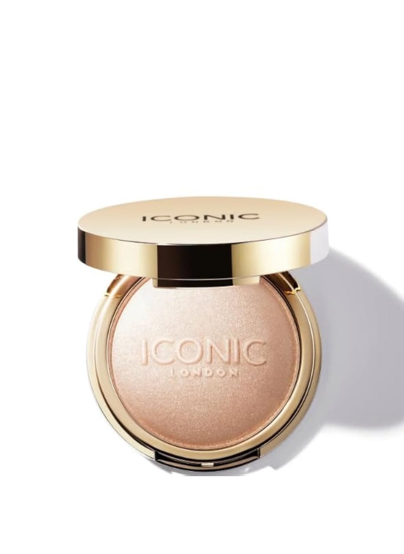 ICONIC LONDON Lit and Luminous Baked Highlighter | Powder Highlighter for a Radiant Glow, Cruelty-Free, Vegan Makeup, 0.56 oz