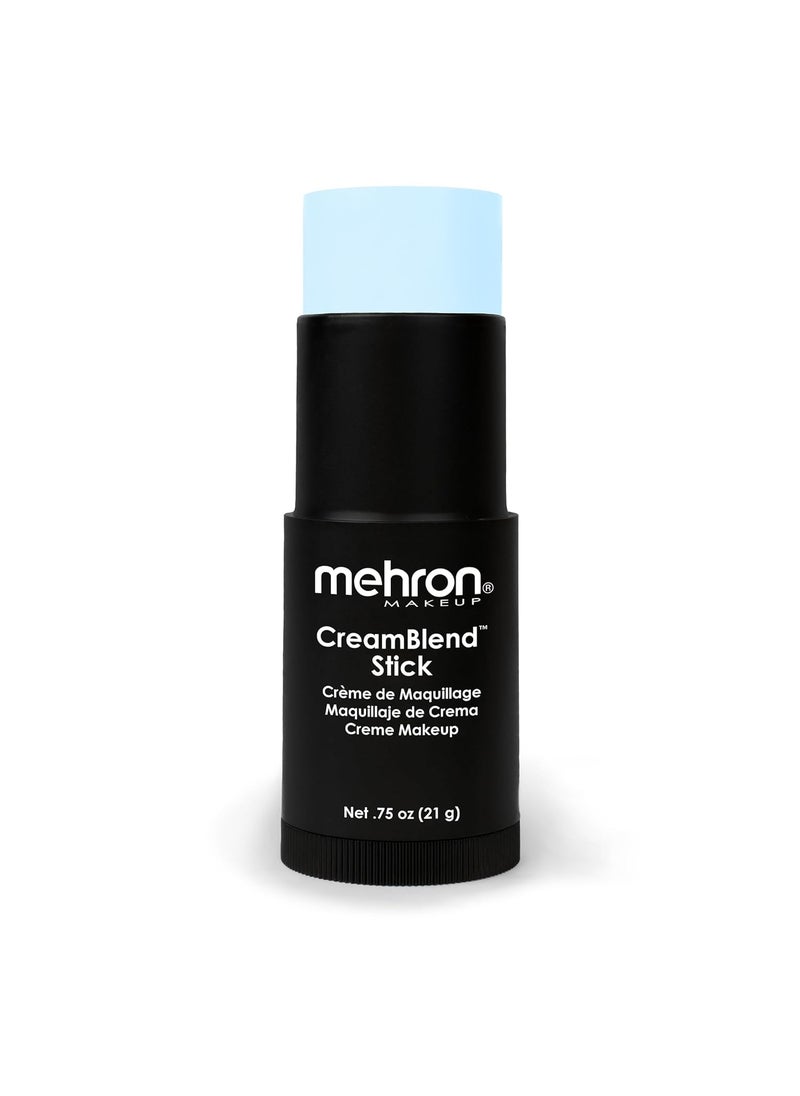 Mehron Makeup CreamBlend Stick | Face Paint, Body Paint, & Foundation Cream Makeup | Perfect for Halloween .75 oz (21 g) (Pastel Blue)