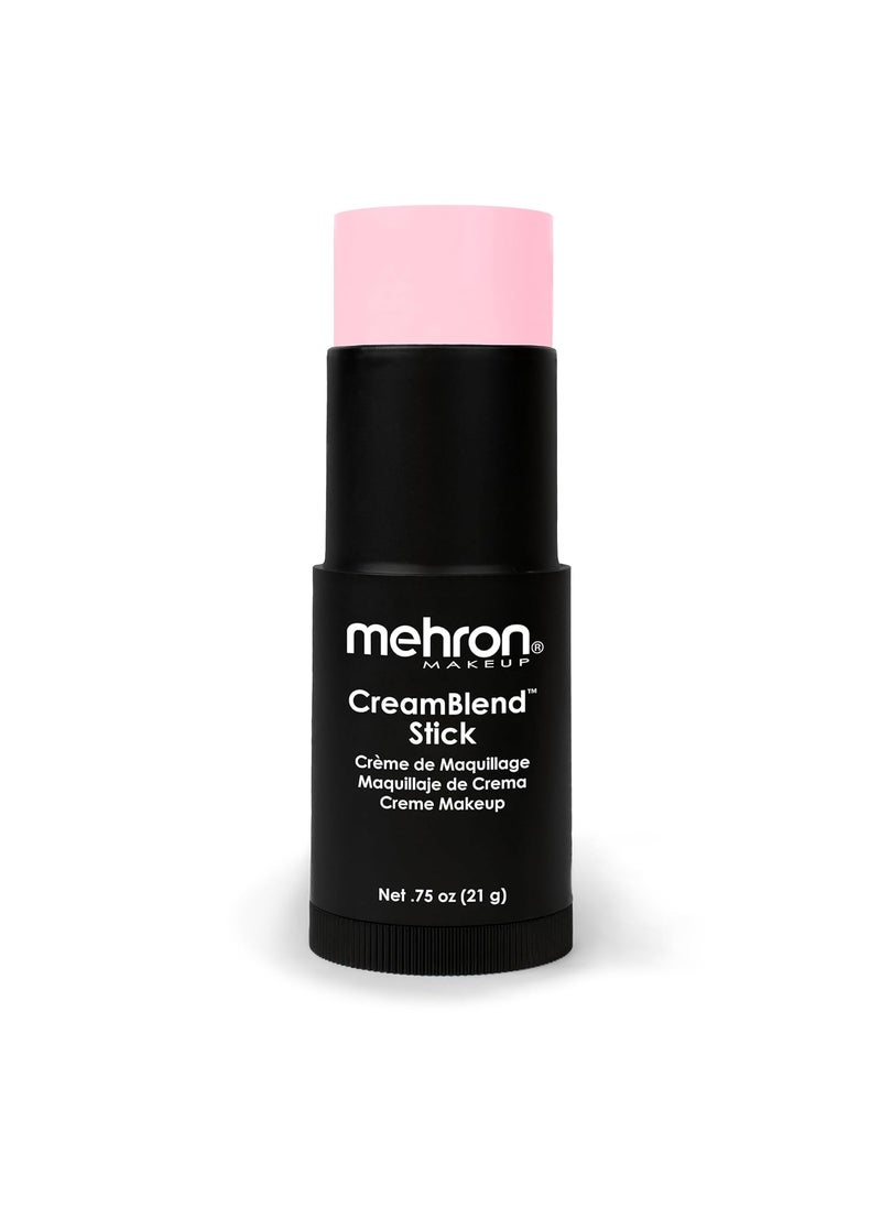 Mehron Makeup CreamBlend Stick | Face Paint, Body Paint, & Foundation Cream Makeup | Perfect for Halloween .75 oz (21 g) (Pastel Pink)
