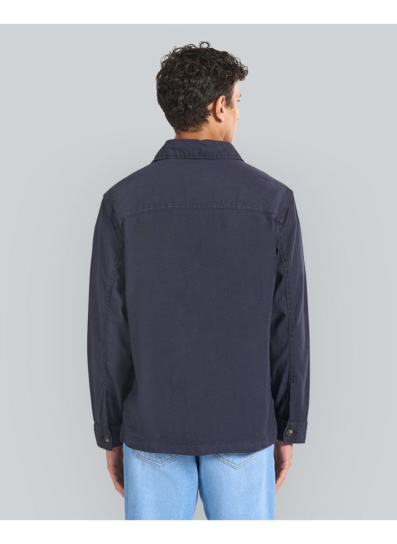 Regular Fit Cotton Linen Overshirt