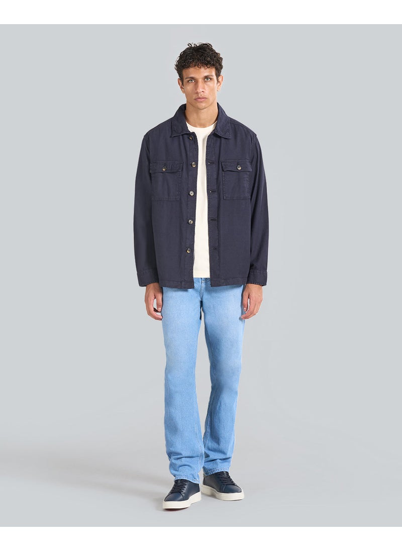 Regular Fit Cotton Linen Overshirt