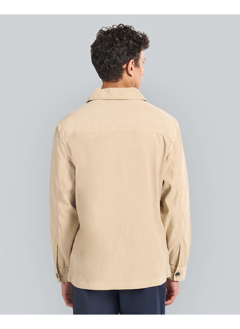 Regular Fit Cotton Linen Overshirt