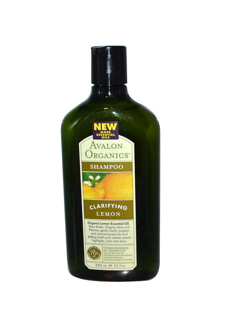 Avalon Organics Lemon Clarifying Shampoo, 11 Ounce - 6 per case.