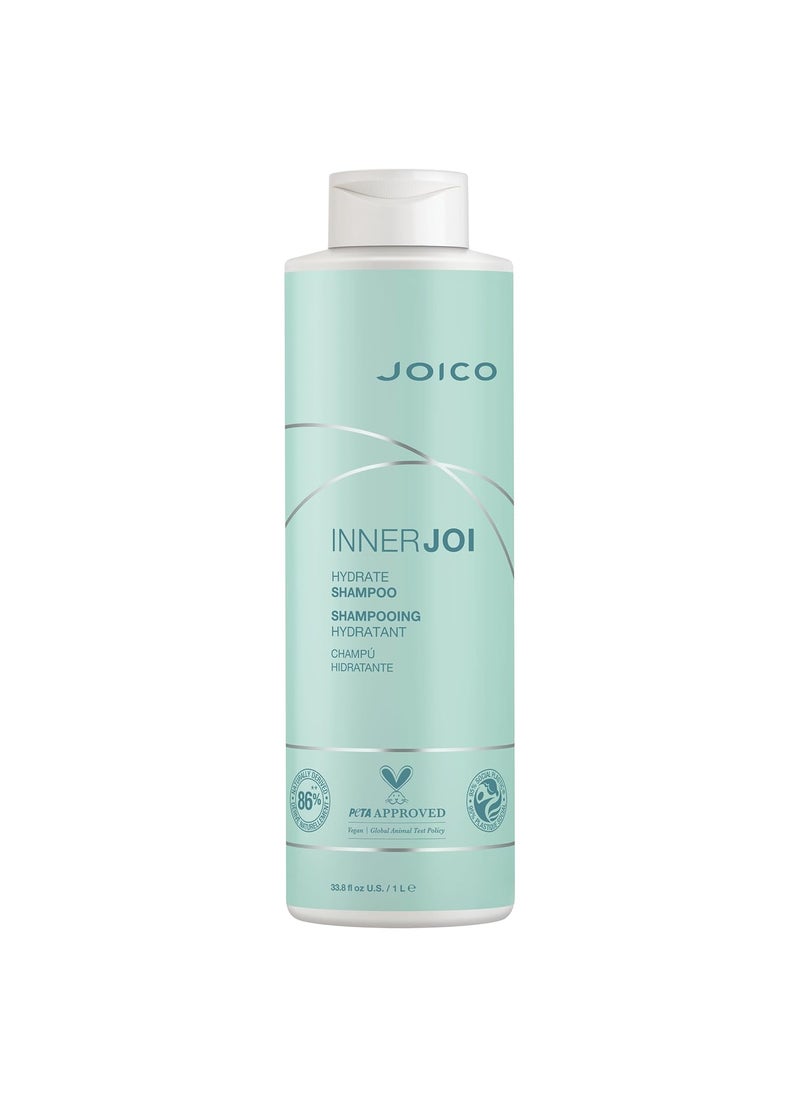 Joico InnerJoi Hydrate Shampoo | For Dry Hair & Scalp | Sulfate & Paraben Free | Naturally-Derived Vegan Formula