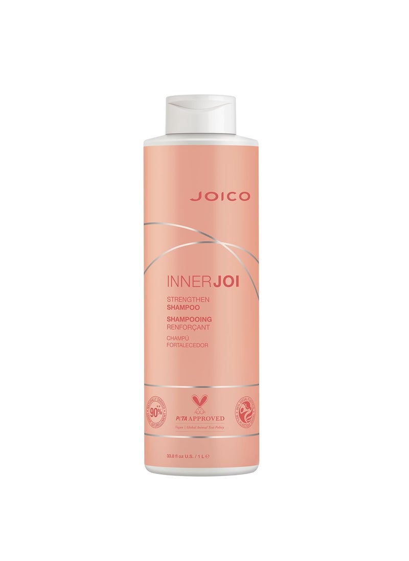 Joico InnerJoi Strengthen Shampoo | For Damaged, Color-Treated Hair | Sulfate & Paraben Free | Naturally-Derived Vegan Formula