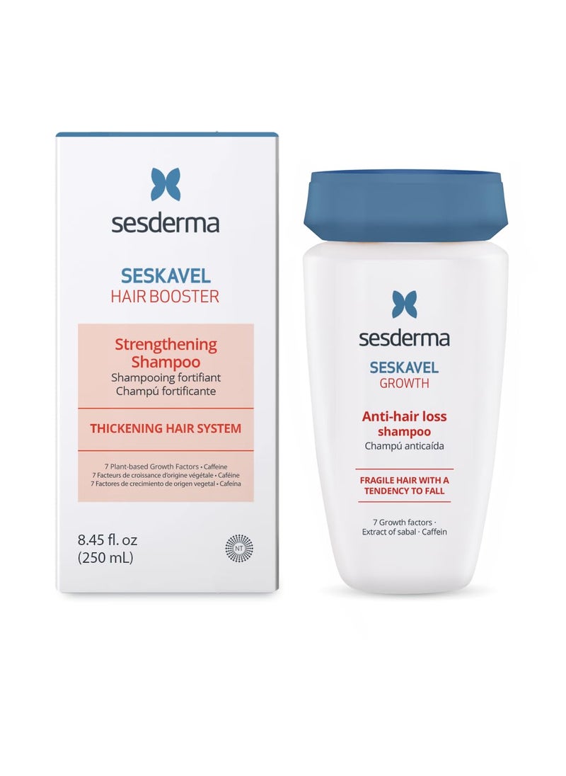 Sesderma SESKAVEL Anti-hair loss shampoo 8.45 fl. Oz | Formula with Growth Factors | Hair Treatment with Extract of Sabal & Caffeine | Fragile Hair