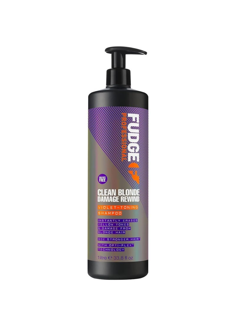 Shampoo by Fudge Clean Blonde Damage Rewind Violet-Toning Shampoo 1000ml