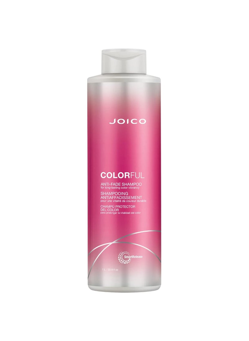 Joico Colorful Anti-Fade Shampoo | For Color-Treated Hair | Preserve Hair Color & Vibrancy Long-Term | Boost Shine & Reduce Breakage | Sulfate Free | With Camellia Oil & Pomegranate Extract