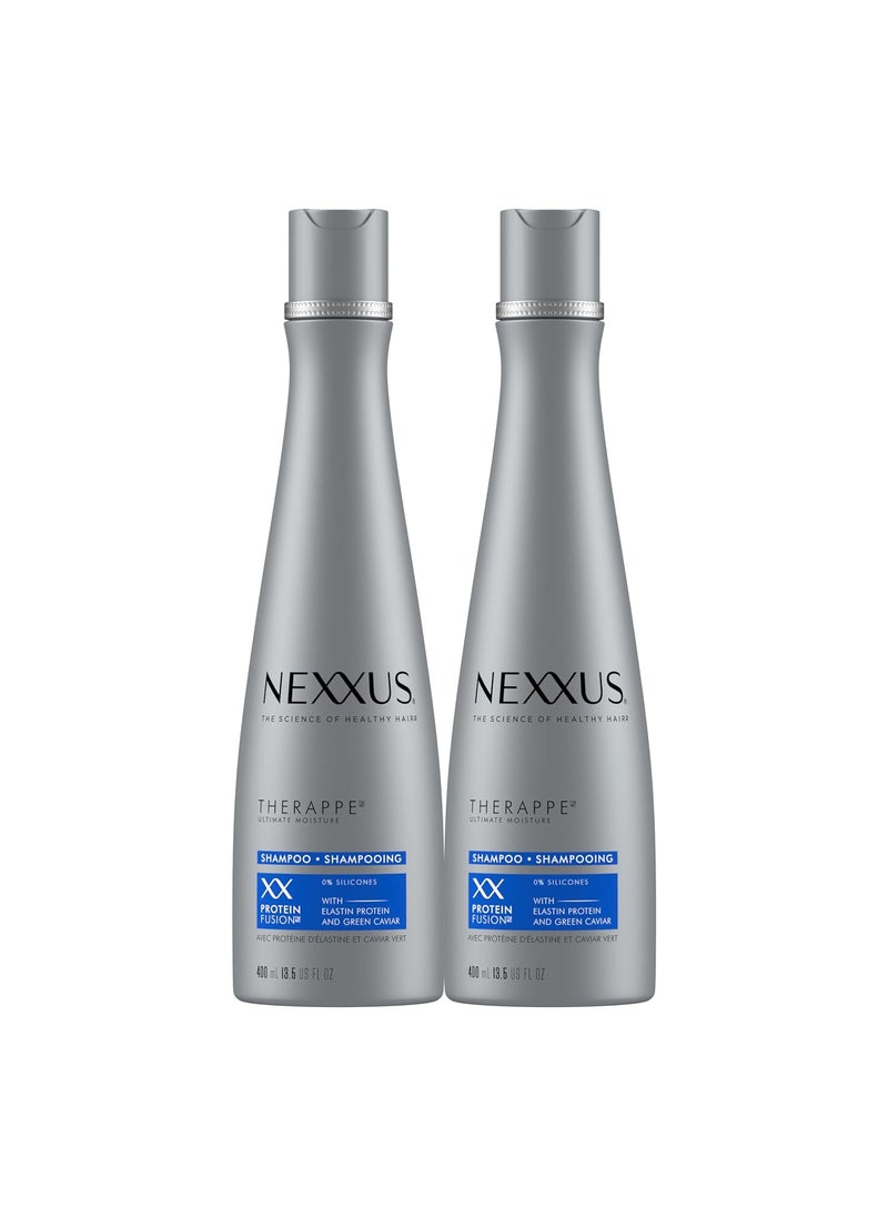 Nexxus Therappe Shampoo Ultimate Moisture 2 Count for Dry Hair Silicone-Free 13.5 oz