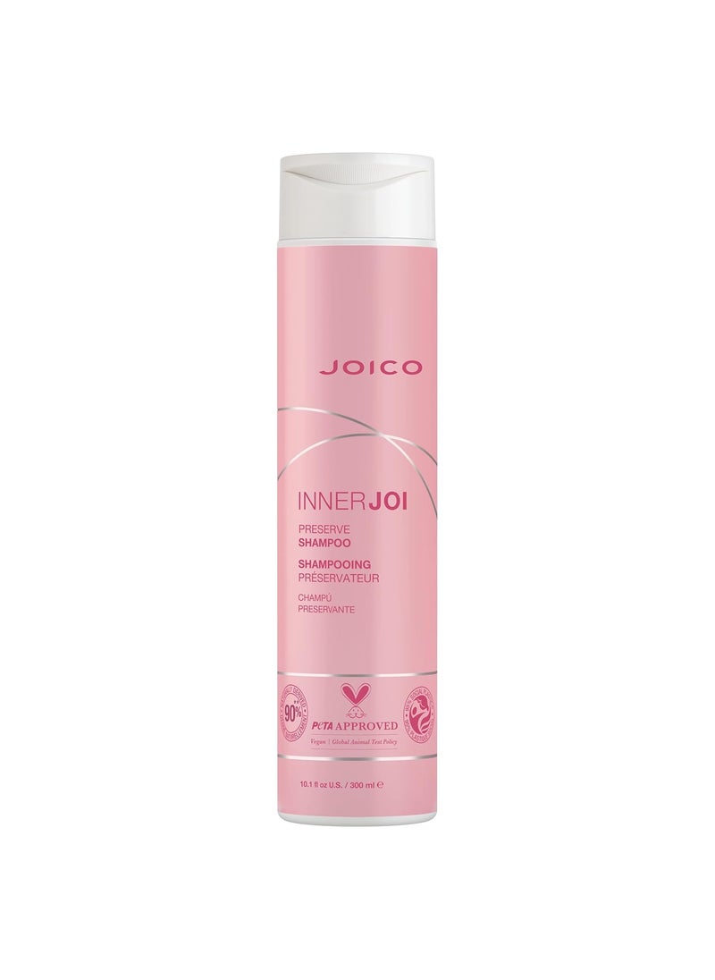 Joico InnerJoi Preserve Shampoo | For Color-Protection & Shine | For Color-Treated Hair | Sulfate & Paraben Free | Naturally-Derived Vegan Formula