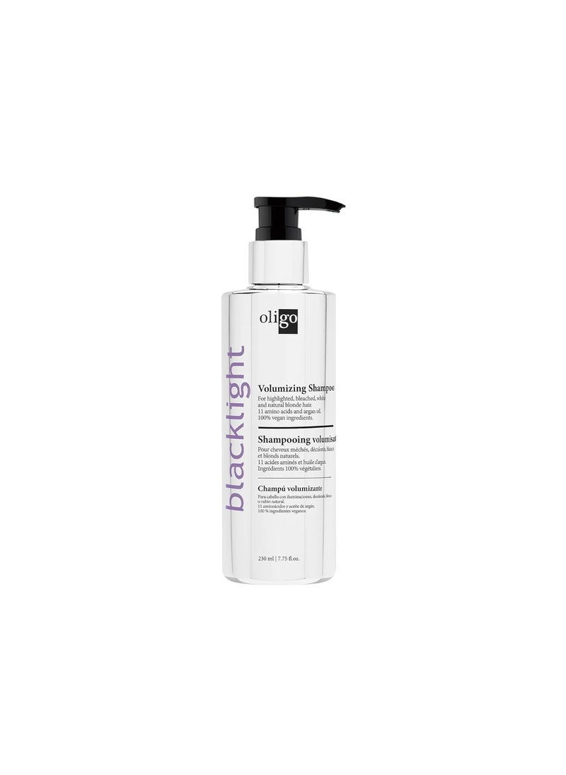 Oligo Professionnel - Blacklight Volume Shampoo for blondes - Sulfate free - Vegan - For color treated hair - Hydrating and volumizing formula with Argan oil - 7.75 oz