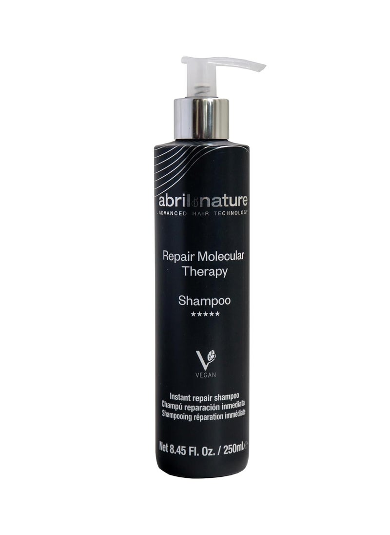 abril et nature - Professional Shampoo Molecular Therapy - For Extremely Damaged, Overprocessed, or Aging Hair - Restructures, Repairs, and Fills the Hair Fiber - Healthy and Strong Hair - 250 ml