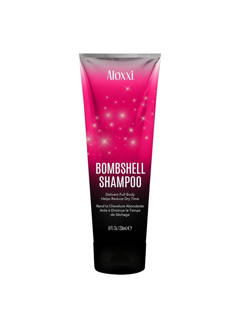 ALOXXI Bombshell Shampoo for All Hair Types, Reduces Drying Time, Adds Volume & Weightless Hydration, Protects Hair Color, Paraben & Sulfate Free, 8 Oz