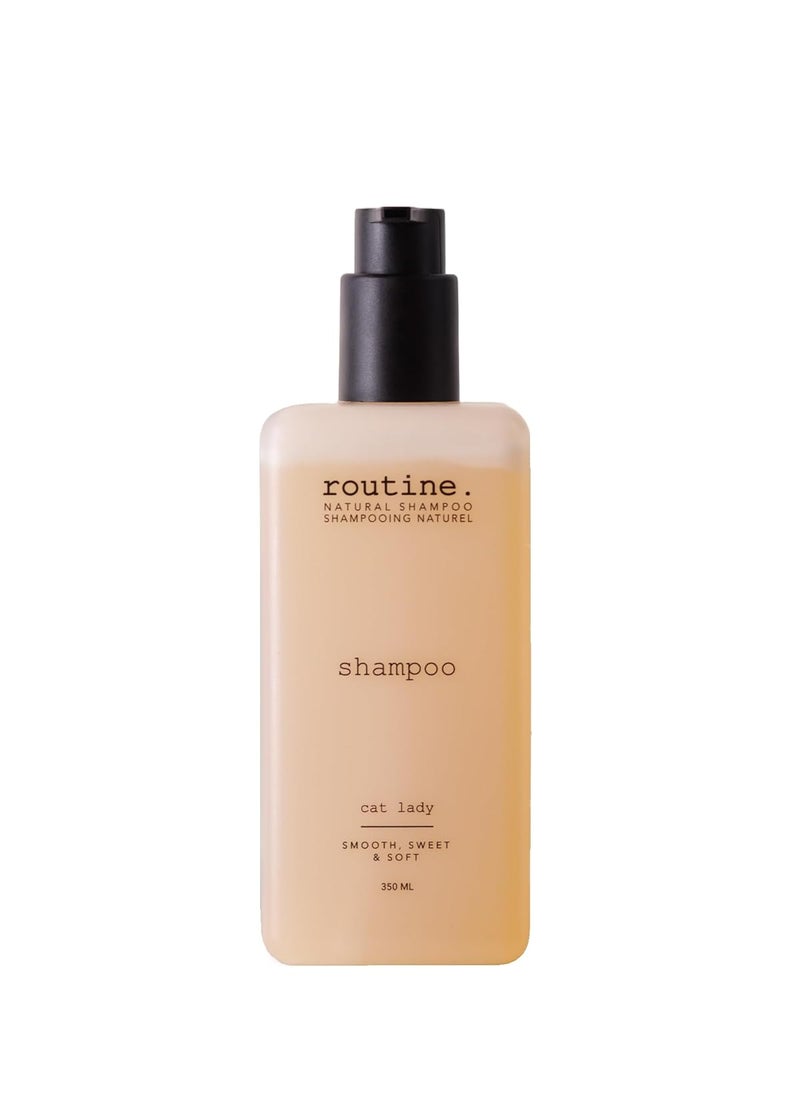 Routine Softening Shampoo for Women and Men - 350ml | Hydrating Hair Scented Shampoo | Travel Size Hair Moisturizing Shampoo | Paraben and Sulfate Free - The Cat Lady
