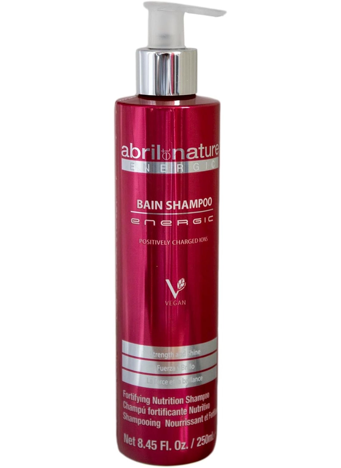 abril et nature - Energic Professional Hair Shampoo - For Hair Needing Nutrition - Prevents Frizz and Eliminates Static Electricity - Hydrates and Repairs - Positive Ion Charge - 250 ml