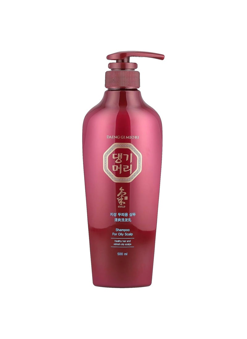 Daeng Gi Meo Ri - Shampoo for Oily Scalp, Herbal Extracts, Hair Strengthener, Sebum Control, 16.9 fl oz (500 ml)