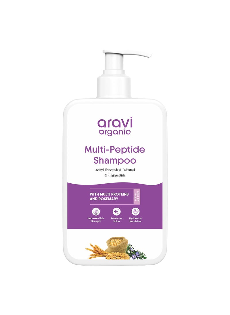 Multi Peptide Hairfall Shampoo - Acetyl Tripeptide 3, Palmitoyl, Oligopeptide & Rosemary - 6.7 FL Oz / 200 ml