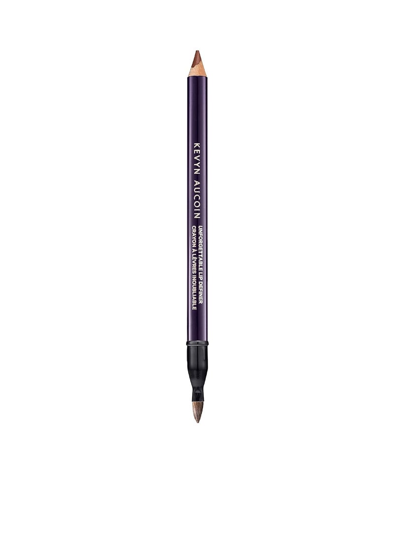 Kevyn Aucoin Unforgettable Lip Definer: Long-wearing makeup lip definer. Water-resistant, defined tip accentuates lips. Blend-able. Dual-ended pencil and brush with sharpener.