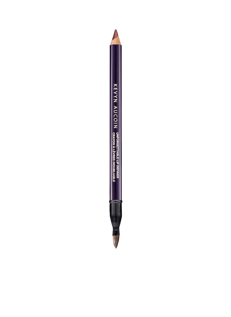 Kevyn Aucoin Unforgettable Lip Definer: Long-wearing makeup lip definer. Water-resistant, defined tip accentuates lips. Blend-able. Dual-ended pencil and brush with sharpener.