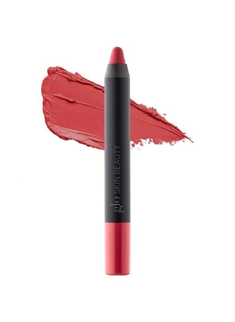 Glo Skin Beauty Suede Matte Lip Crayon (Demure) - Longwearing Formula Stays On All Day, With Conditioning Shea Butter + Mango Seed Oil for a Velvety Smooth Finish