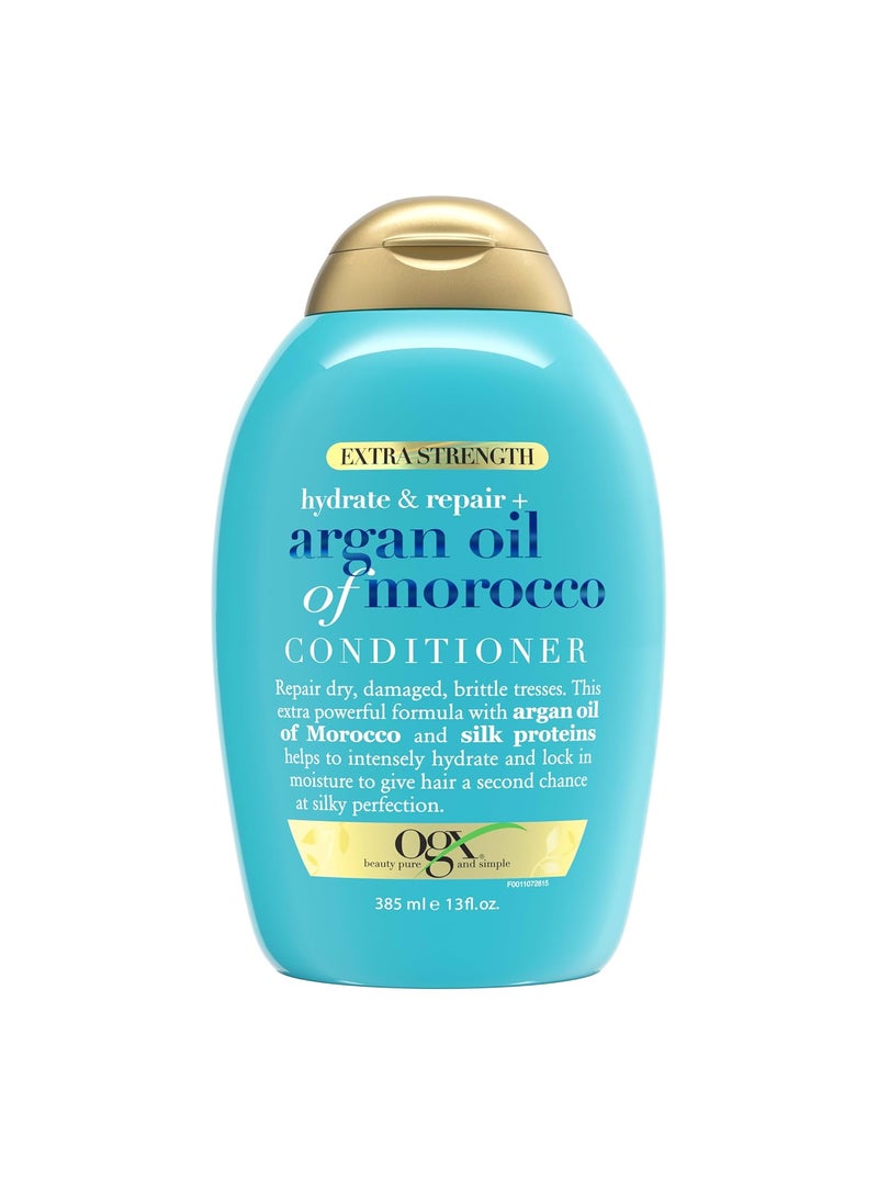 OGX Extra Strength Hydrate & Repair Conditioner with Argan Oil of Morocco for Dry, Damaged Hair, 13 Fl Oz