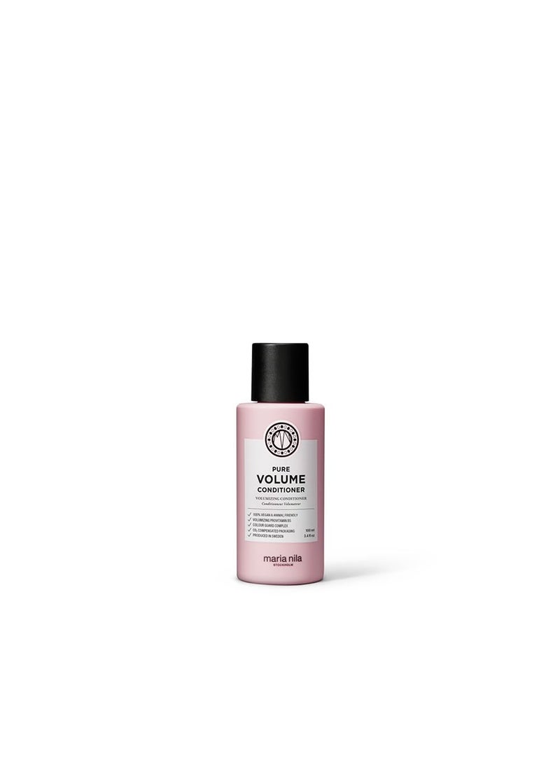 Maria Nila Pure Volume, Conditioner 3.4 Fl Oz, Vitamin B5 Gives Volume to Thin & Fine Hair, 100% Vegan & Sulfate/Paraben free