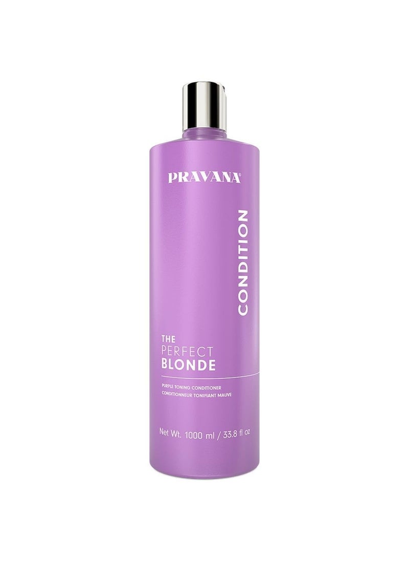 Pravana The Perfect Blonde Purple Toning Conditioner | Neutralizes Brassy, Yellow Tones | For Color-Treated Hair | Adds Strength, Shine, Elasticity