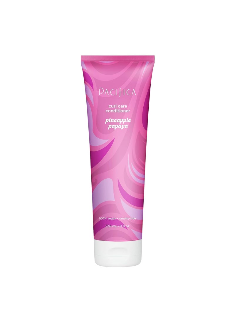 Pacifica Curly Hair Conditioner - Pineapple Papaya Curls Hair Care Treatment, Designed to Enhance Natural Curls, Color-Safe, Vegan & Cruelty-Free Dermatologist Tested