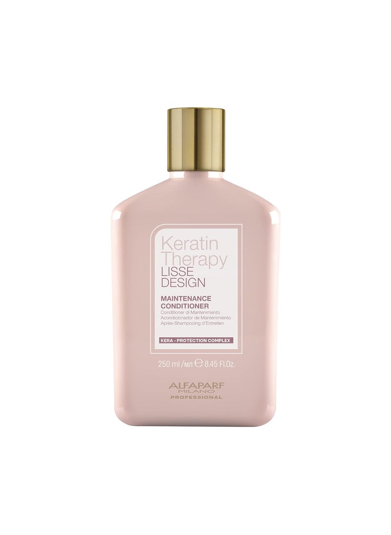 Alfaparf Milano Lisse Design Keratin Therapy Sulfate-Free Hair Conditioner with Vegetable Collagen for Smoothing and Hair Shine (8.45 oz)