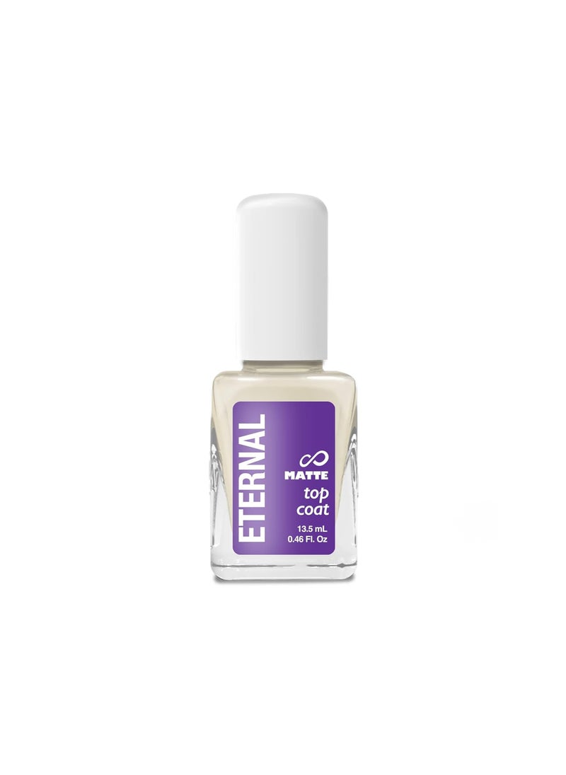 Eternal Matte Top Coat Nail Polish - 13.5 mL Long Lasting Matte Finish Top Coat for Nails with Quick Dry Formula and No UV Lamp Needed - Nail Color Protection & Matte Fingernail for Women - 1 Unit