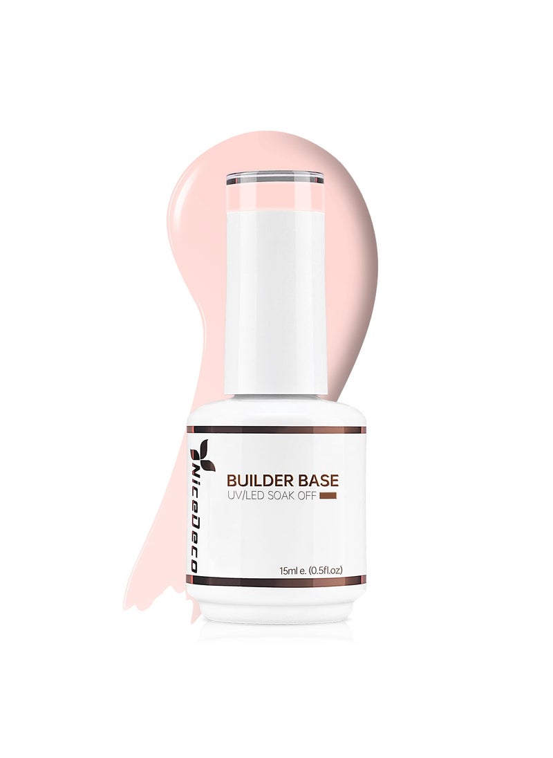 Builder Nail Gel 15ML 8 in 1 Builder Base Gel Clear Gel Nail Polish Strengthener Gel Hard Gel Builder Extension Nail Gel for Nail Art Design-007
