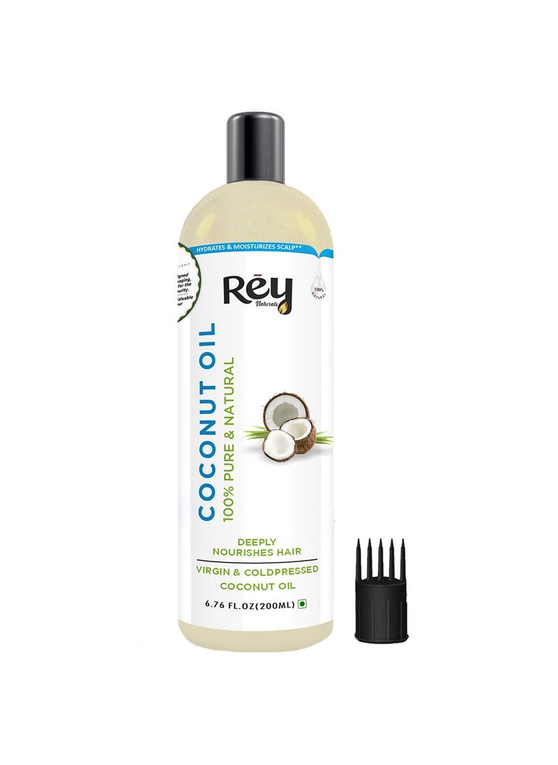 Cold Pressed Coconut oil for hair and skin - 100% Pure & Natural Hair Oil 200 ml