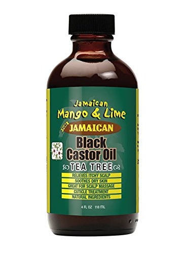 Jamaican Mango and Lime Black Castor Oil, Tea Tree, 4 Ounce (Pack of 6)