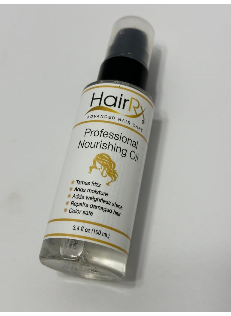 Advanced Hair Care Professional Nourishing Oil, 3.4 fl oz, Tames Frizz, Adds Moisture, Weightless Shine, Repairs Damaged Hair, Color Safe