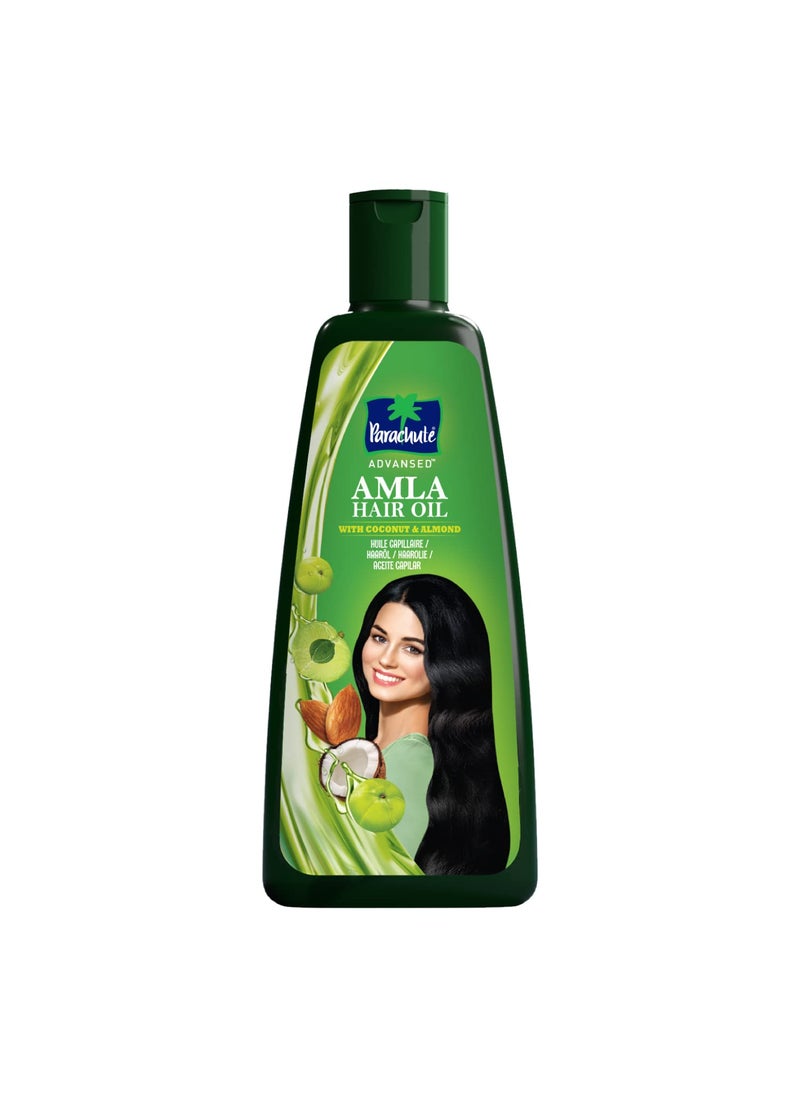 Parachute Advansed Amla (Gooseberry) Hair Oil with Coconut & Almond |Reduces Hairfall & Promotes Hair Growth|For Silky, Shiny, Non Frizzy Hair| Combats Dandruff & Hair Greying| 10.1 Fl.oz.