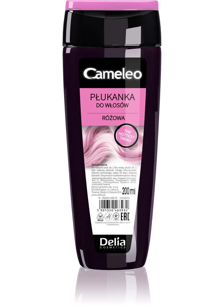 DELIA CAMELEO - PINK - HAIR TONER RINSE COLOUR BLOND GREY BLEACHED HAIR 200ml
